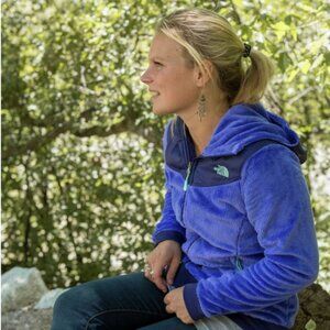 The North Face Full Zip Purple Hooded Sherpa Osito Jacket For Women XXL